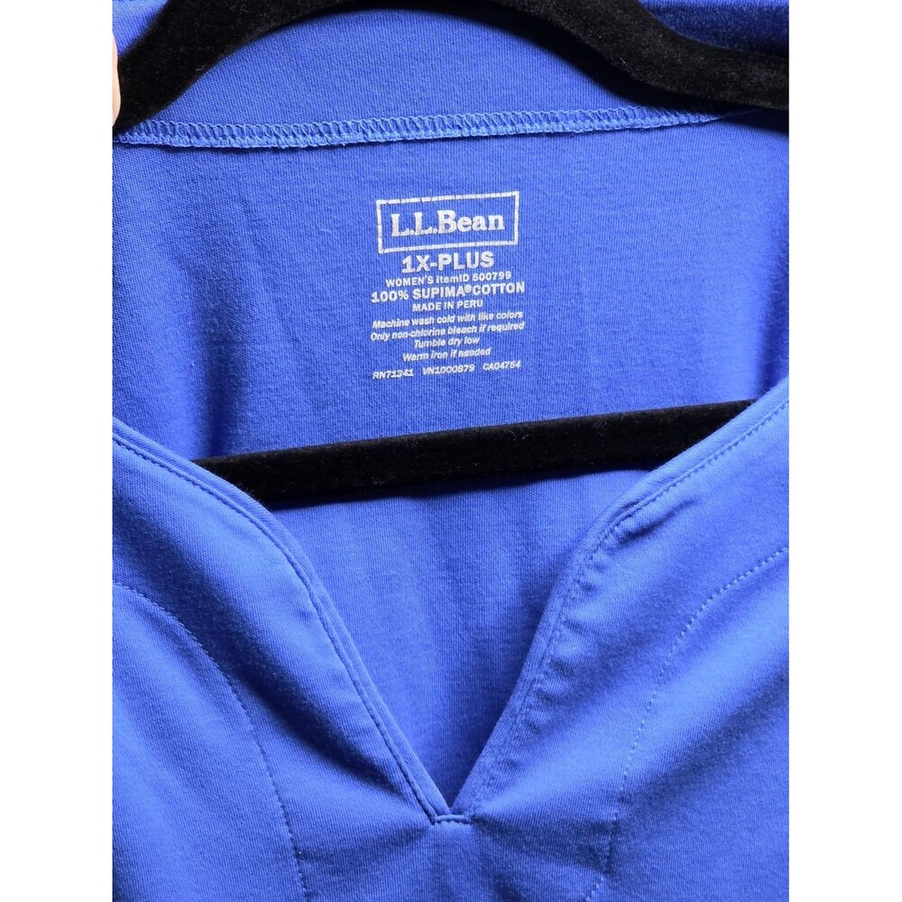 L.L.Bean Women's V-Neck Tee in Royal Blue